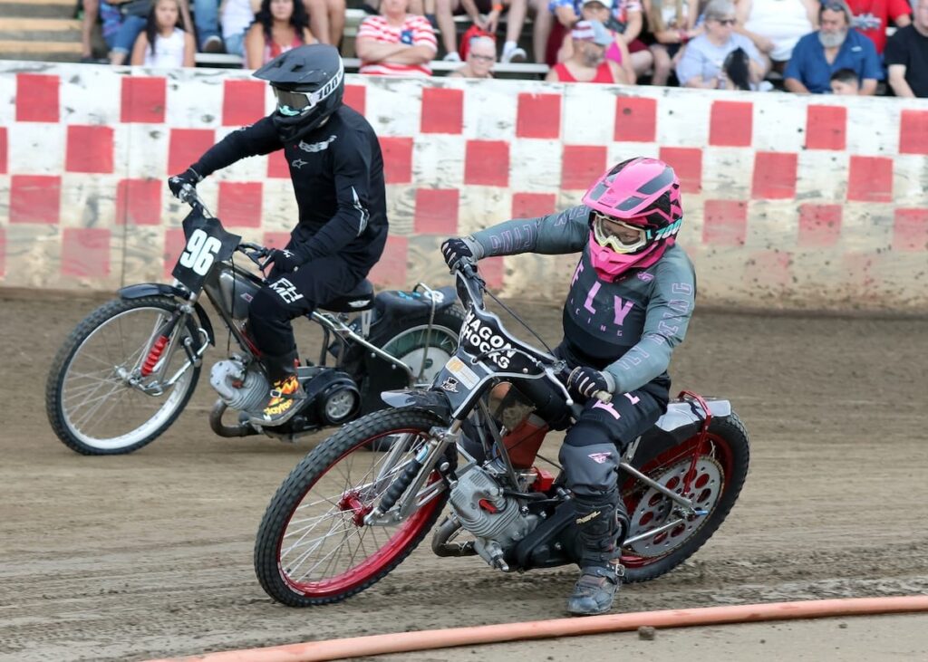 Baylee Evans Seeley picked up her first main event win in the Youth 250cc D2 Division. July 4 2025 - Great 4th of July celebration and races.