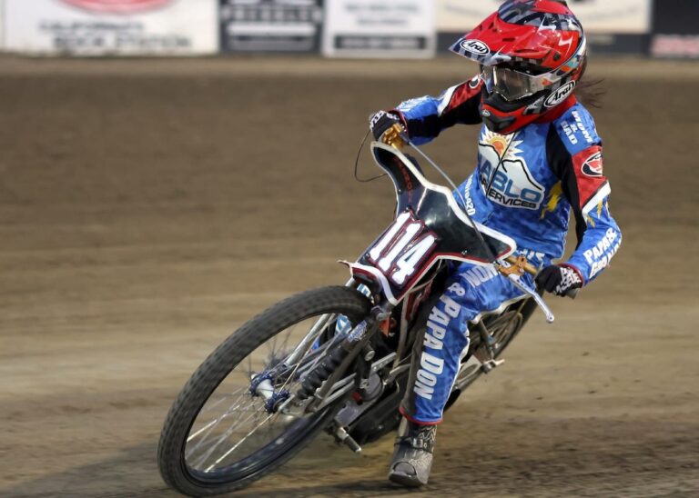 Gracie Janniro won the Youth 250cc D2 main event for the second time in two weeks. Handicapped to the 50-yard line Janniro still made up the distance for the win. June 20 2025 - Greeting from Fast Fridays Motorcycle Speedway in Auburn Ca. Great racing in week seven of the 2025 season.