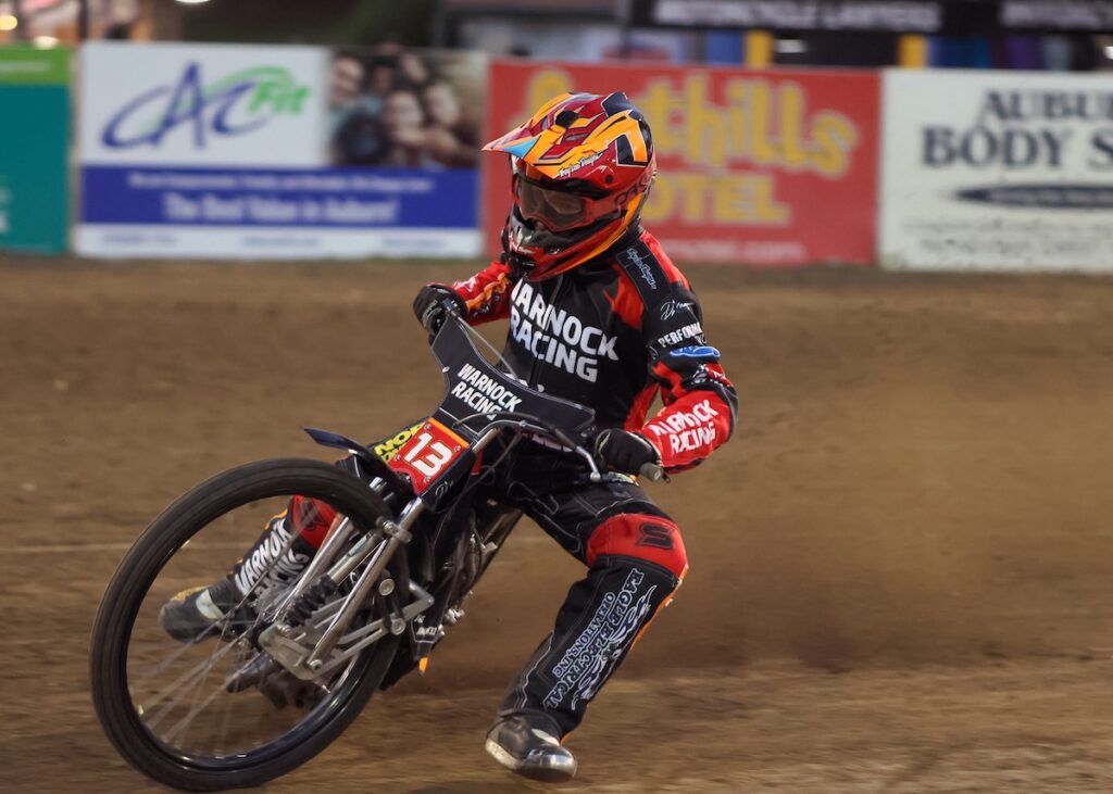 Jameson Hutchinson was on his game Friday night winning the Youth 250cc D1 main event. Hutchinson won all his races including the main event. May 22 2026 - Great opening night for Fast Friday’s Motorcycle Speedway in Auburn, CA.