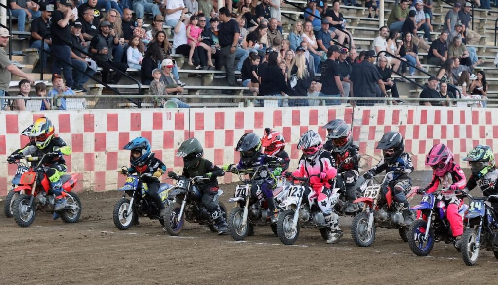 The Pee-Wee's always bring out huge applause every time they line up at the start line. These little riders are crowd favorites. Jun 19 2026 - 2026 Speedway & Legends & Vintage Night.