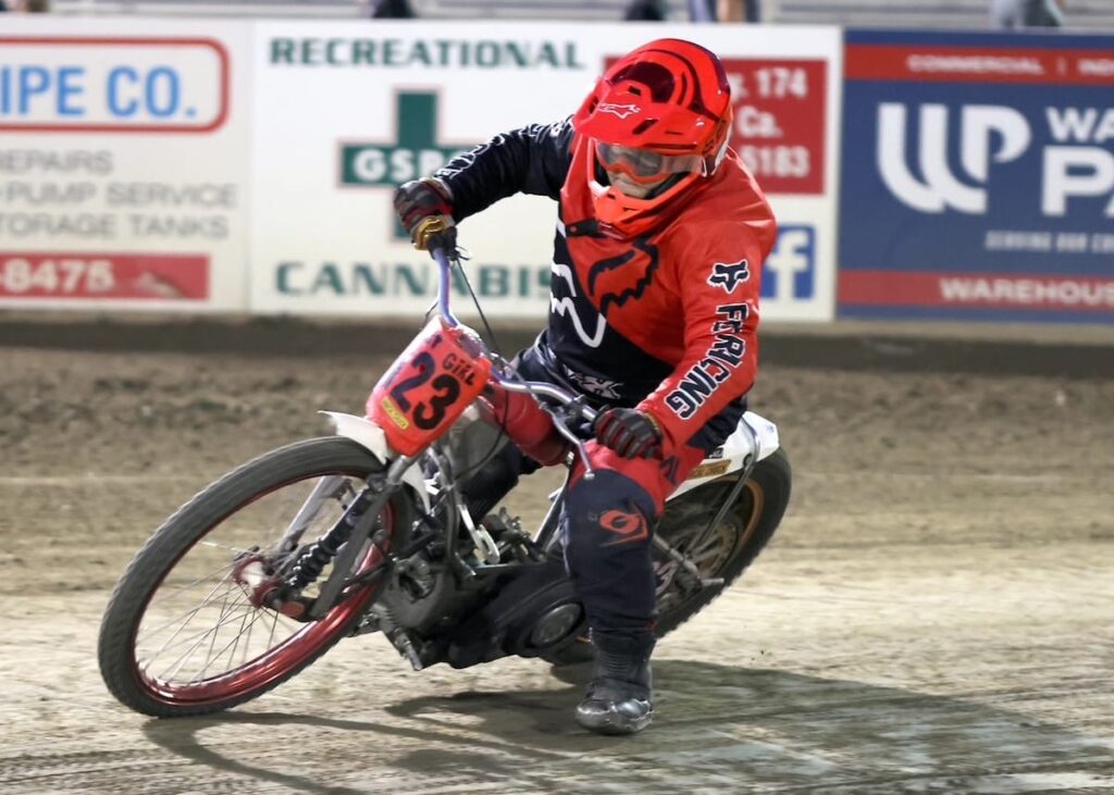 Leeann Emerson won the Youth 250cc D-2 main event, her third main event of the season. June 12 2026 - 2026 Speedway & Team Challenge Round #2.