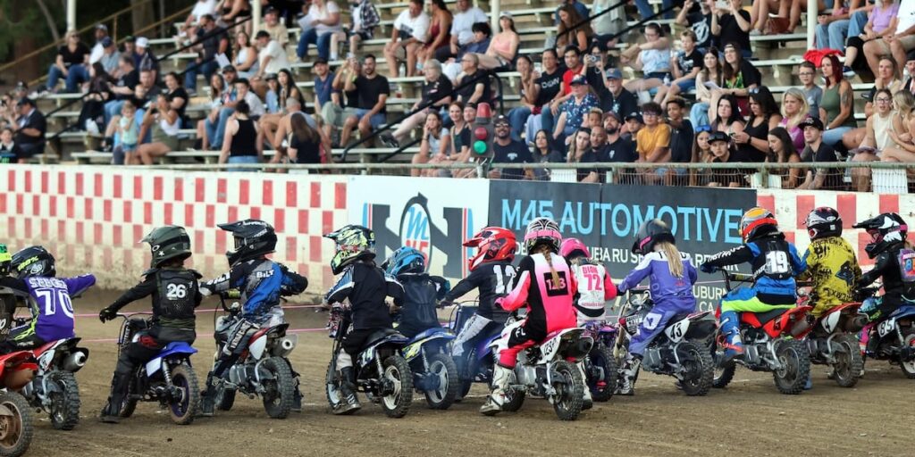 Look out everyone, here come the Pee-Wee's. These pint-sized riders are crowd favorites receiving cheers each week from Fast Friday fans. July 10 2026 - 2026 Speedway & Team Challenge Round #4.