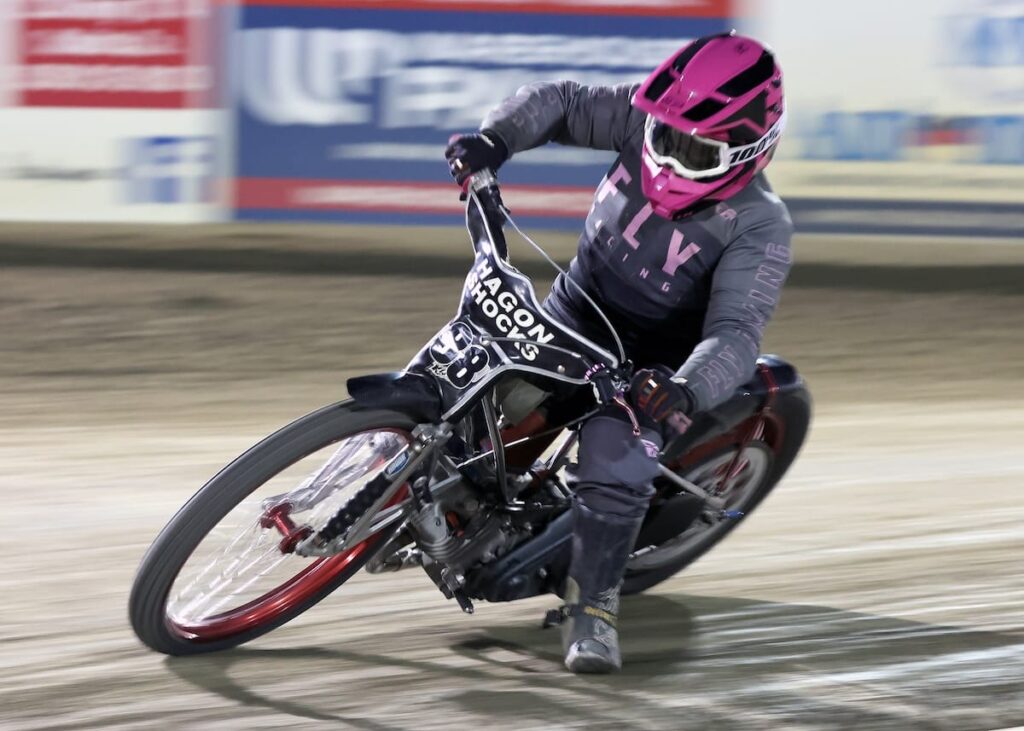 Baylee Evans-Seeley picked up her first main event win of the season in the Youth 150cc D2 program. Aug 14 2026 - 2026 Speedway Final Points Night & Team Challenge Final.