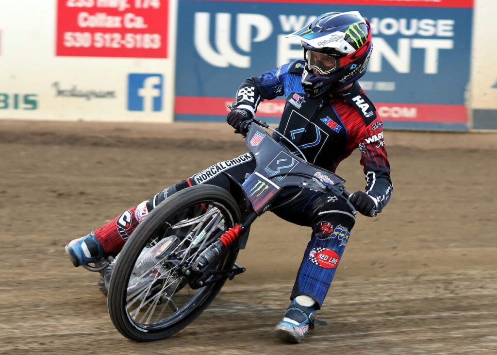 Wilbur Hancock won the handicap main event, his first main event of the season. Aug 7 2026 - 2026 Speedway & Extreme Sidecars Round #3.