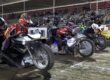 The start of the AMA Sidecar National Sidecar championship final. Second from the left the team of Kyle Collins and Justin Zmina won the race and the championship. Sept 26 2026 - 2026 AMA Extreme Sidecar National Championship & Youth 250cc and 150cc Nationals.