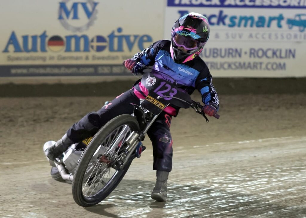 Catherine Moore won the Support Class D2 2026 Fast Fridays Track Championship. Moore won her heat race then transferred to win the main event. Sept 5 2026 - 2026 Fast Fridays Track & Pee Wee Championships.